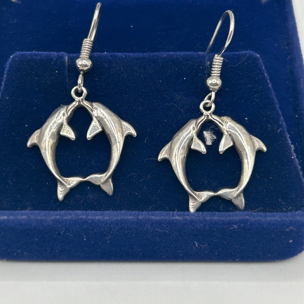 Sterling Silver Dolphin Earrings​​